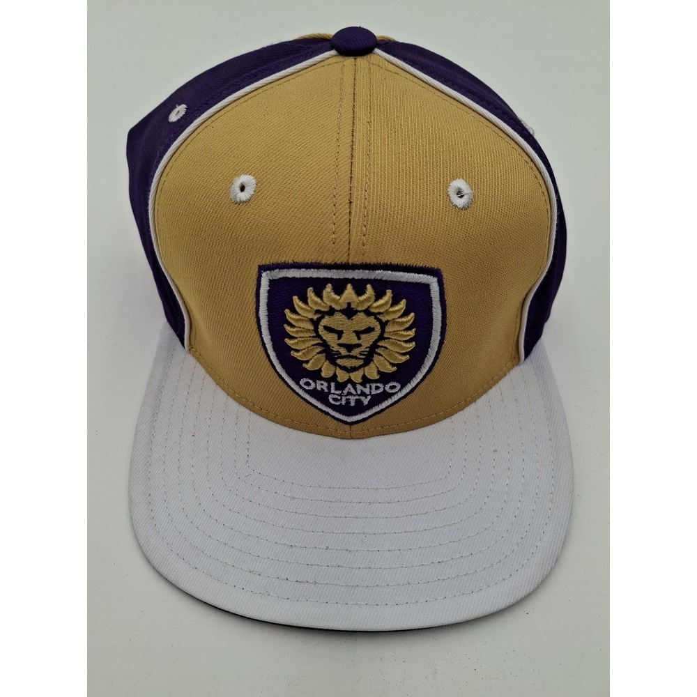 Orlando City SC Adidas Team Colored Structured Flat Bill Snapback Hat, New!
